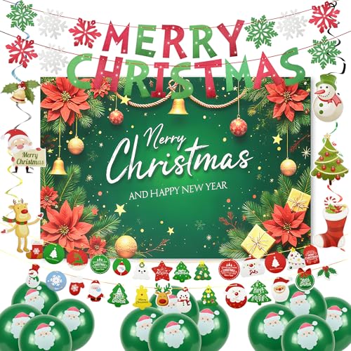 Christmas Party Decoration Set, 44PCS Merry...