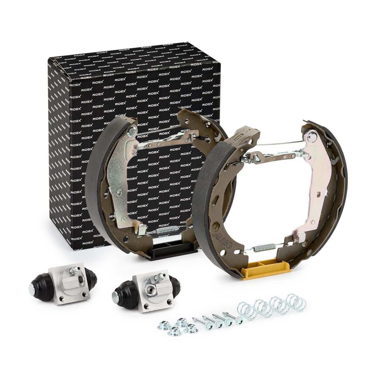 RIDEX 3859B0303 Kit freno Freno a tamburo Posteriore con cilindretto freno con accessori Compatibilità con SMART FORTWO Coupé 451