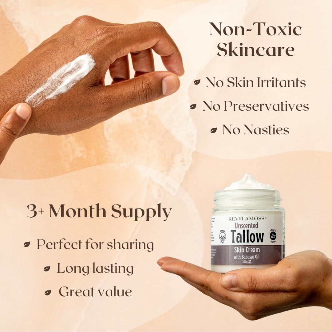 Whipped Tallow Moisturiser for Dry Skin, 200 g (Pack of 1) - Image 3