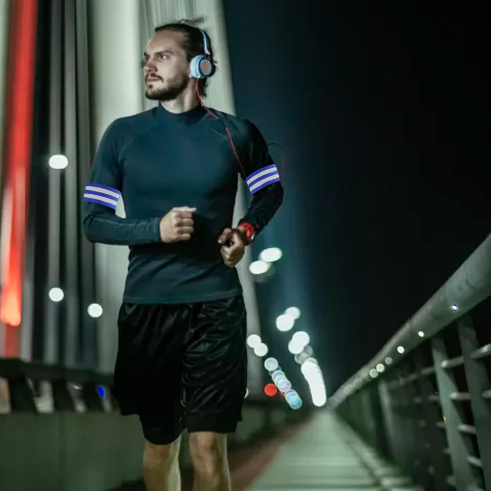 Fasce Rifrangenti 10 Pezzi 5 Colori Bracciale Catarifrangente Regolabile Ciclismo Escursionismo