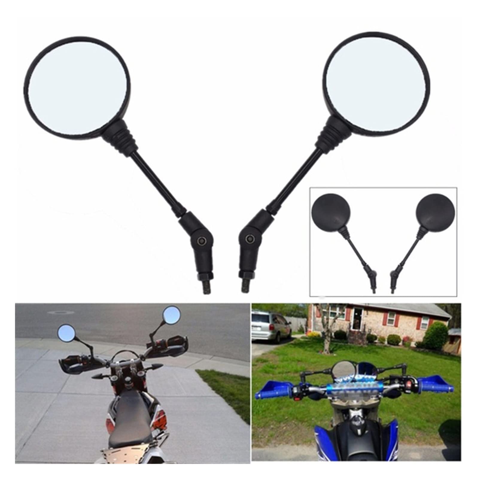 Uniwersalny Dla Składanych 2PC CNC Aluminiowe Lusterka Wsteczne Do Motocyklowego Helikopter