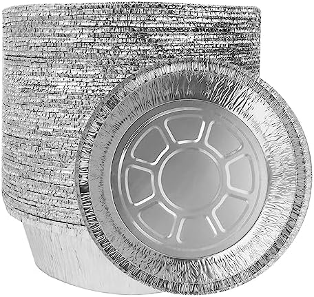 20pcs 7 inch Aluminum Foil Flat Round Tin Foil Pie Pans for