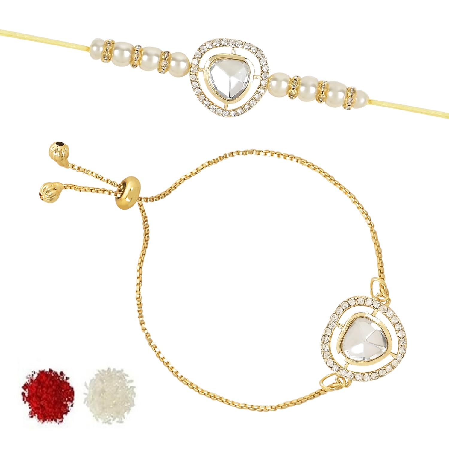See full amazon price history chart for I Jewels Mens Kundan & Pearl Bhaiya Bhabhi Lumba Rakhi Set With Adjustable Pull Chain With Roli Chawal And Rakshabandhan Card (R123W-Co) I Jewels Mens Kundan & Pearl Bhaiya Bhabhi Lumba Rakhi Set With Adjustable Pull Chain With Roli Chawal And Rakshabandhan Card (R123W-Co) (B0C96QP4PP) Amazon Price History, Amazon Price Tracker