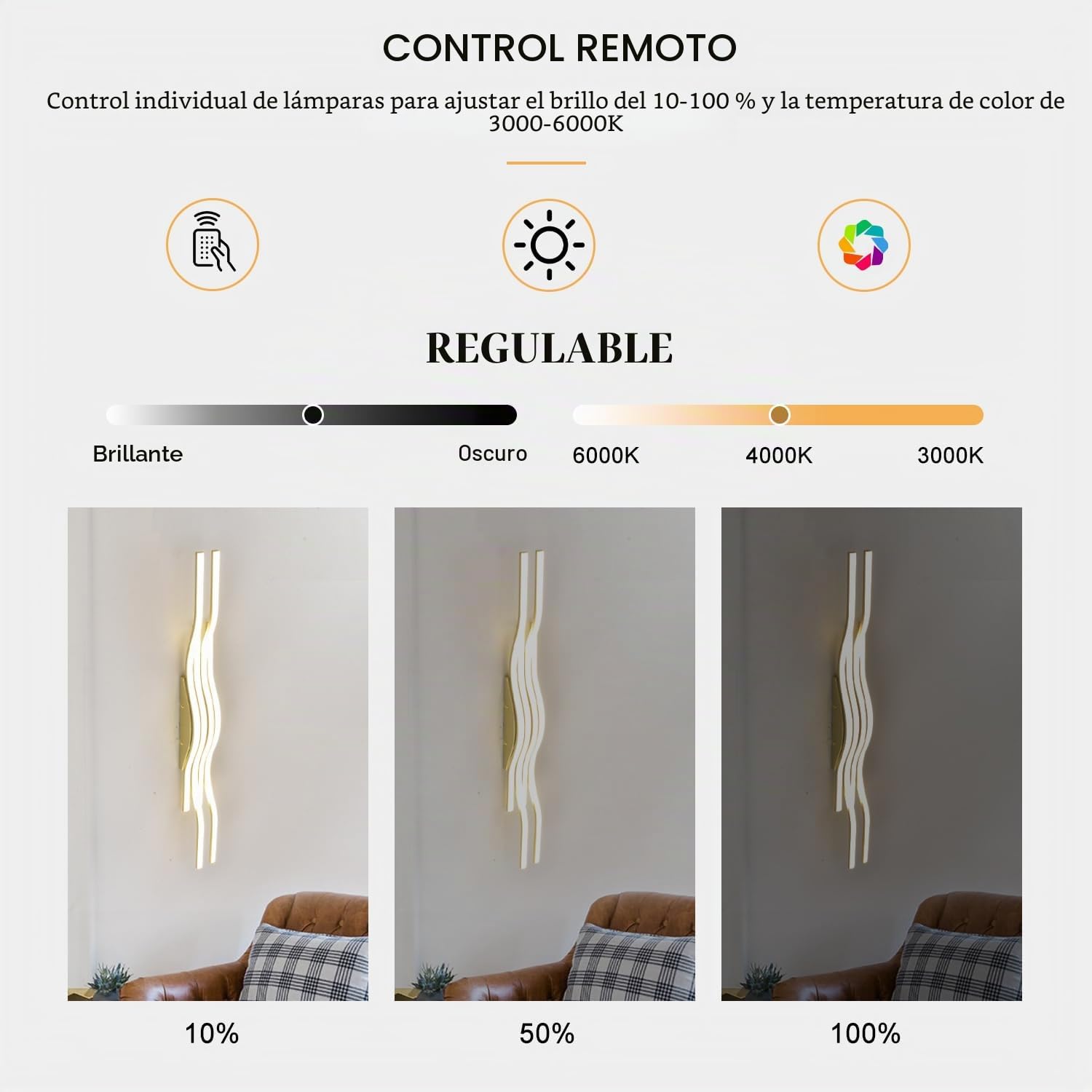 Lámparas de techo empotradas LED regulables cerca del techo con mando a distancia Lámpara moderna para comedor Lámpara de techo lineal