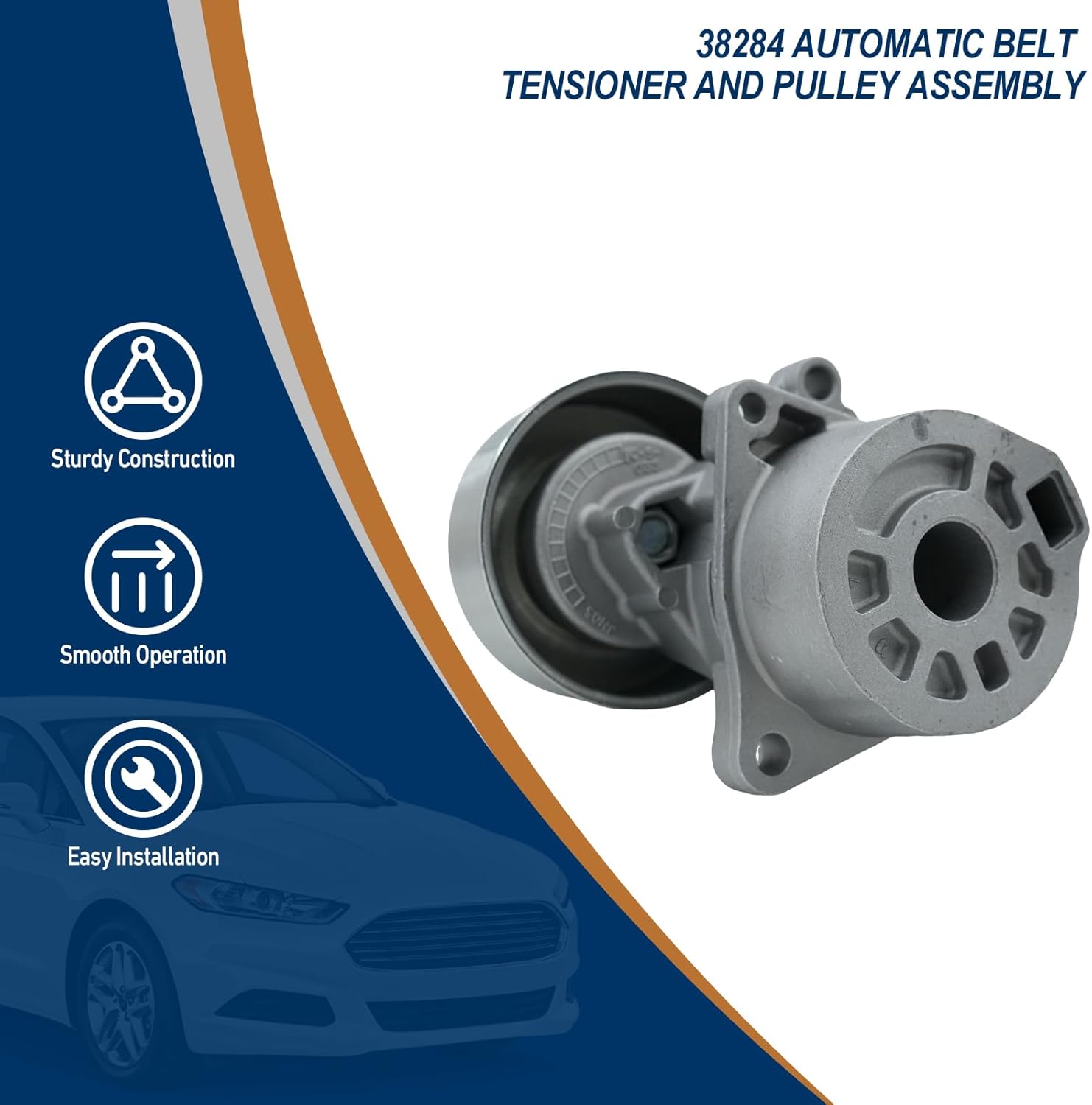 Automatic Belt Tensioner and Pulley Assembly for Nissan Altima 2007-2012 for Nissan Rogue 2008-2013 for Nissan Rogue Select 2014-2015 for Nissan Sentra 2007-2012 OE 38284