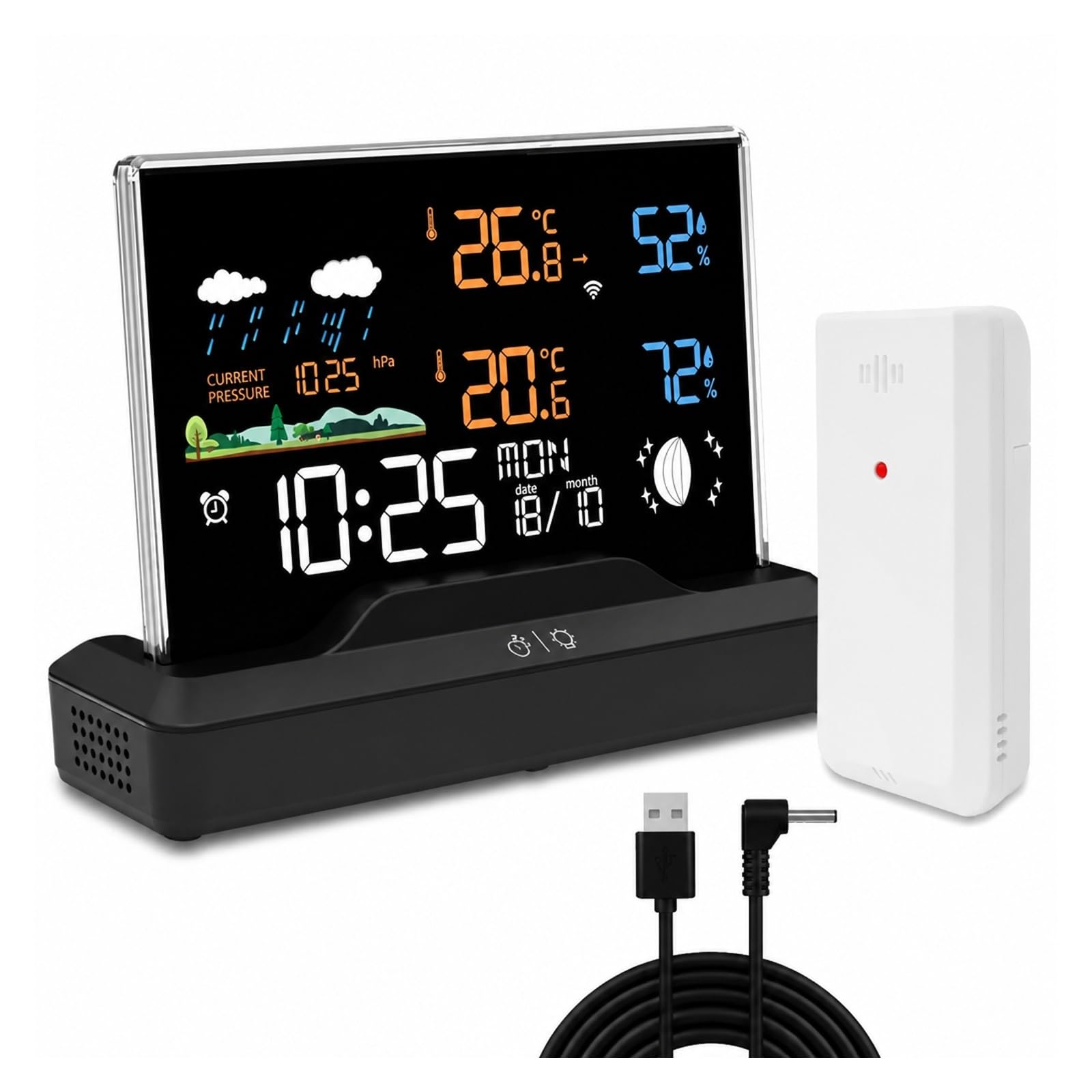 Stazione Meteorologica Wireless Con Termometro Igrometro Di Previsione
