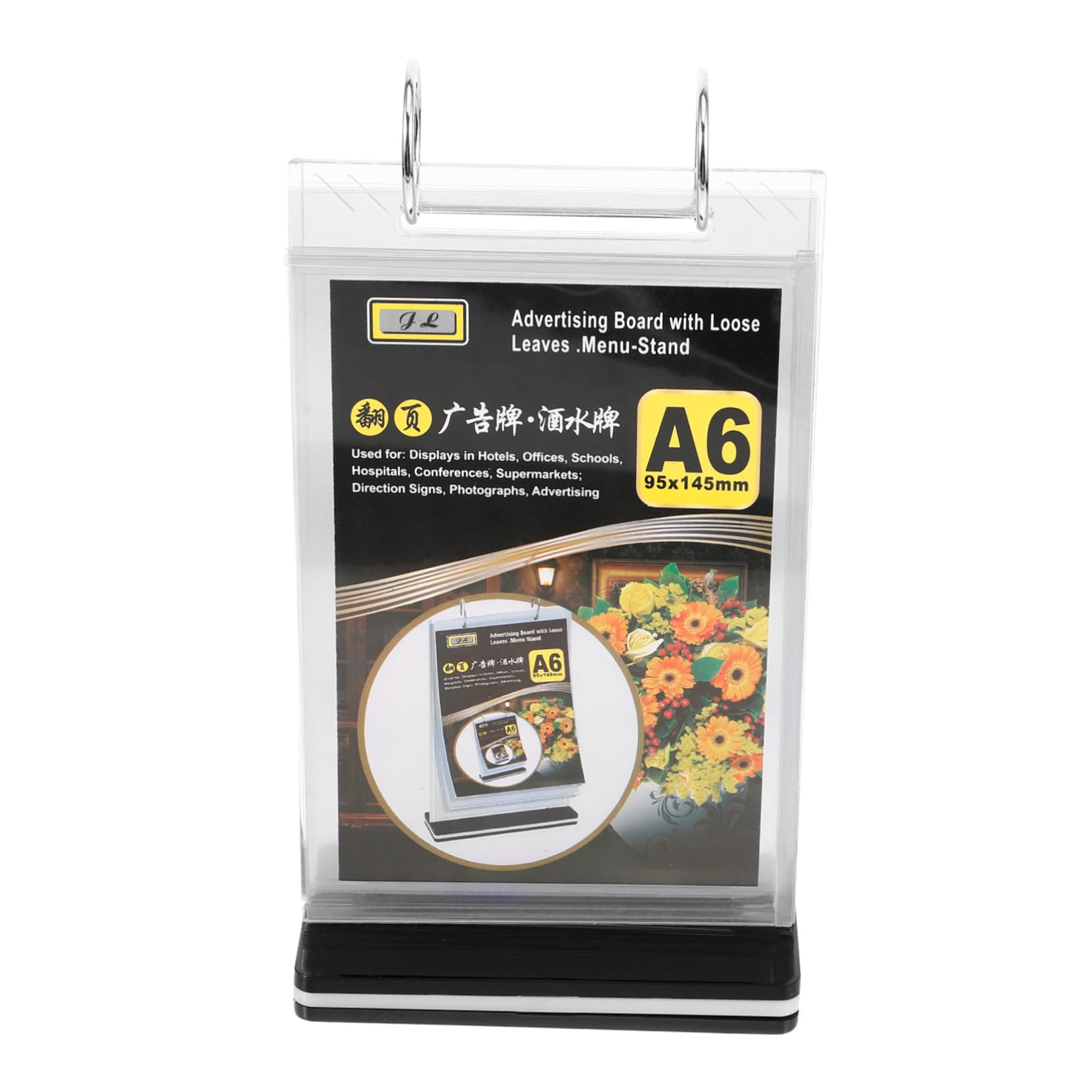 10piezas Soporte De Menú Transparente De Pvc Base Para Restaurantes Exhibidor De Carteles De Mesa Para Menús y