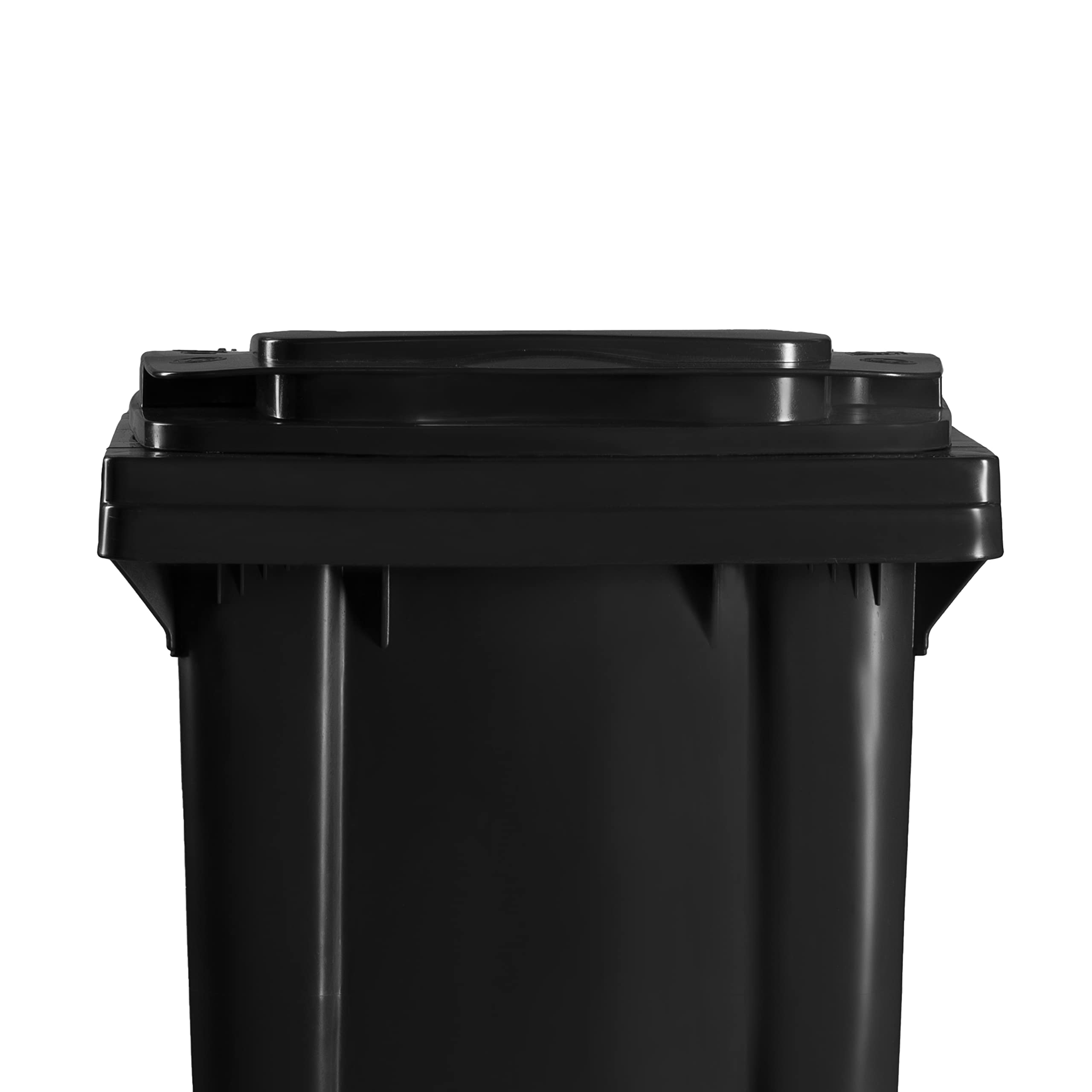 Hardwex Mülltonne 120 Liter Grau 964 x 480 x 550 mm mit Deckel und 2 Rädern