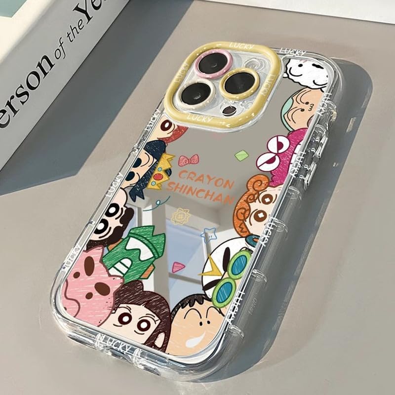 Amazon.co.jp: iPhone17pro 用 ケース クレヨンしんちゃん 鏡 可愛い