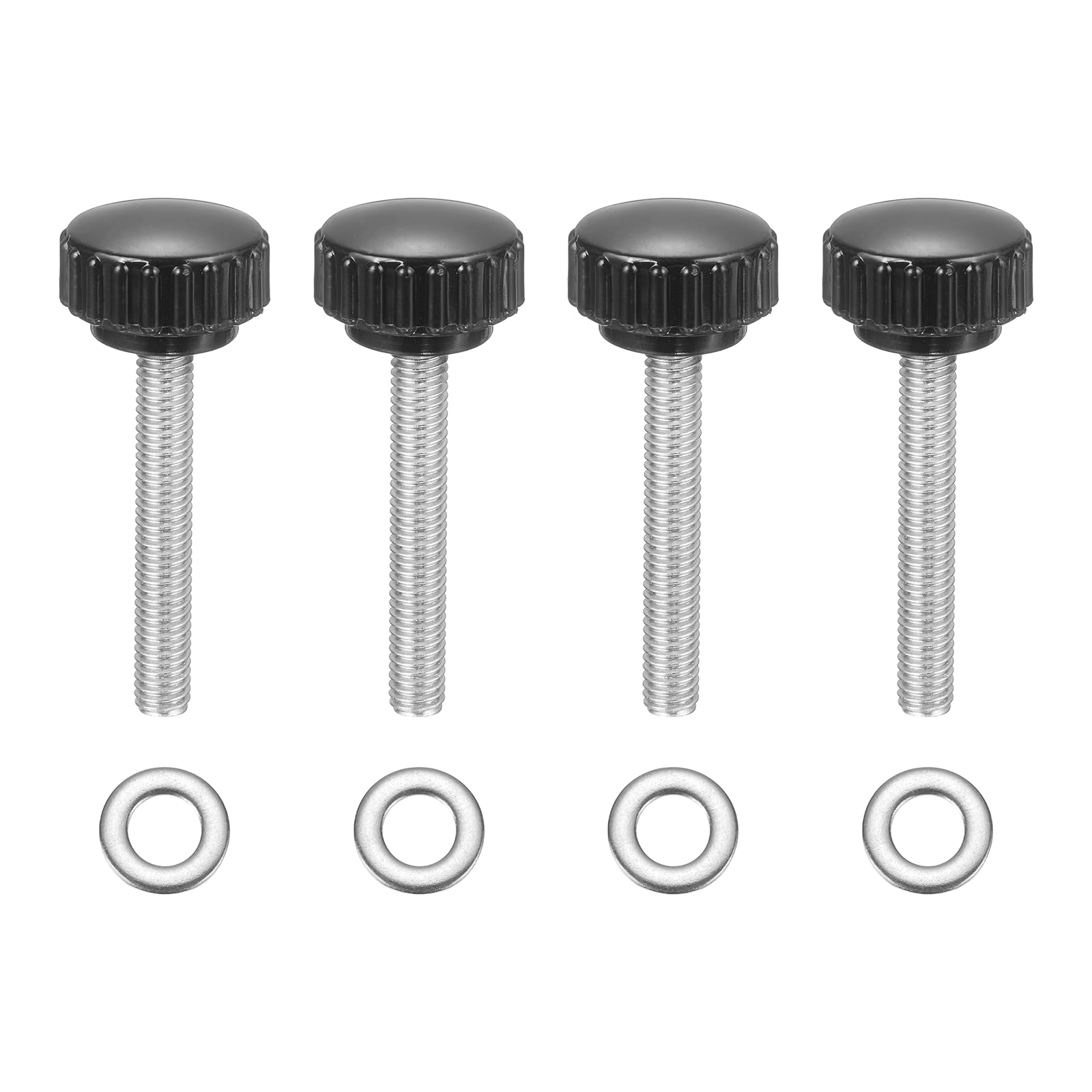 sourcing map 4Pcs Knurled Clamping Knobs,M6x40mm Male Thread Thumb Screws