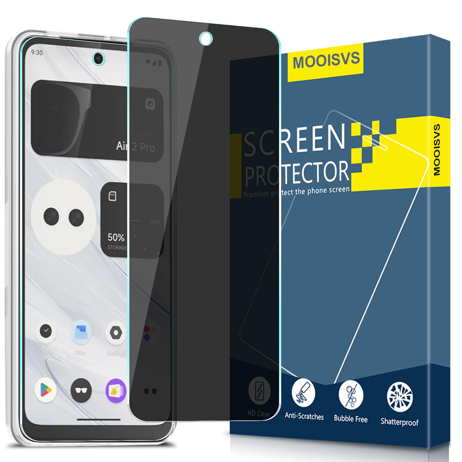 2pack Privacy Screen Protector for XREAL Beam Pro, Full Coverage Anti-Spy Anti-Scratch Tempered Glass Film for XREAL Beam Pro