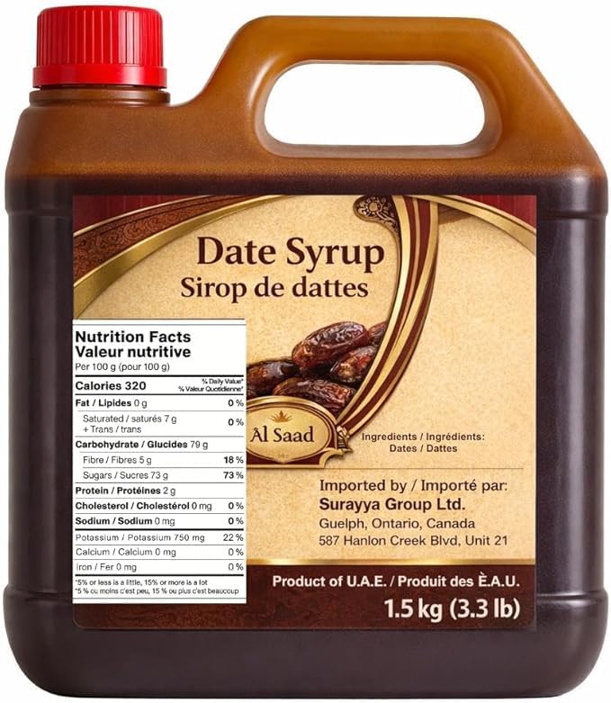 Date Crown Date Syrup 1500g – Syrup from Organic Dates | 100% Natural Healthy Sweetener Alternative, No Added Sugars