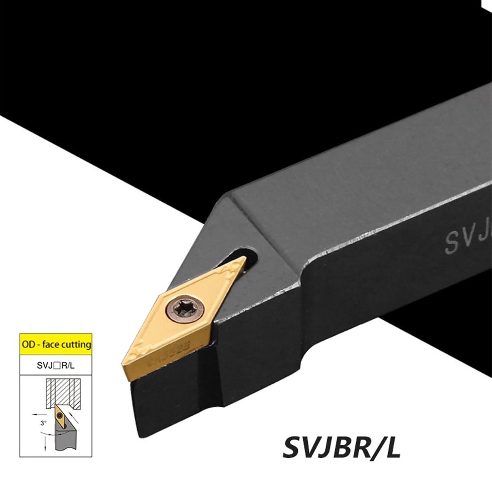 Portaherramientas De Torneado Externo Sin Inserción SVJBR2525M16 VBMT16 Insertos Carburo Herramienta Máquina Cortadora Torno(SVJBR3232P16)
