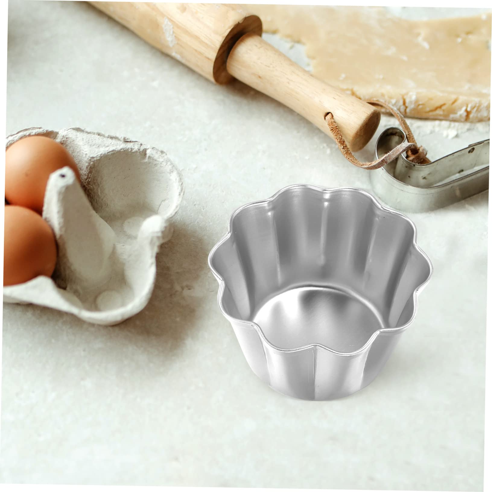 DOITOOL 18pièces Moules à Pudding Aluminium Moules Antiadhésifs Pour Muffins Et Mini Gâteaux Pour Pâtisserie Maison Et Desserts Variés