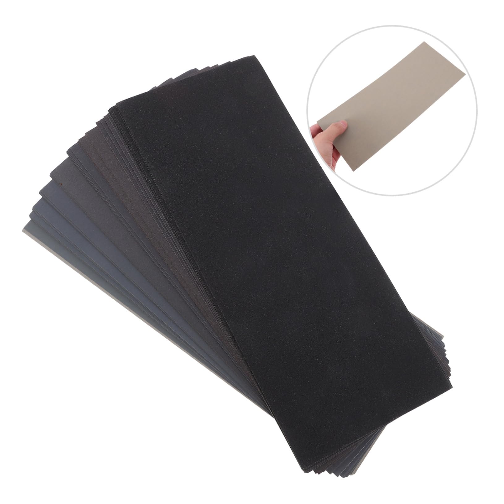 Assortiment de Papier de Verre 102 Pièces 230x93mm Noir
