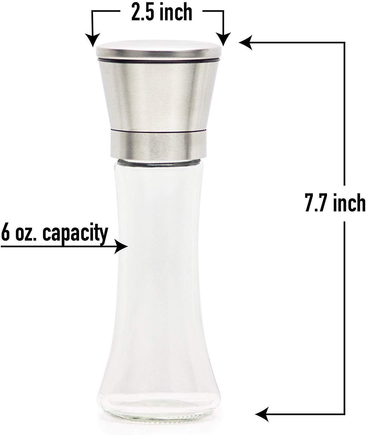 DONDA Stainless Steel Salt and Pepper Crusher/Shaker | Salt and Pepper Shakers with Adjustable Coarseness |Salt and Pepper Mills Set |Salt and Pepper Grinder (Multicolor) — Amazon image 3