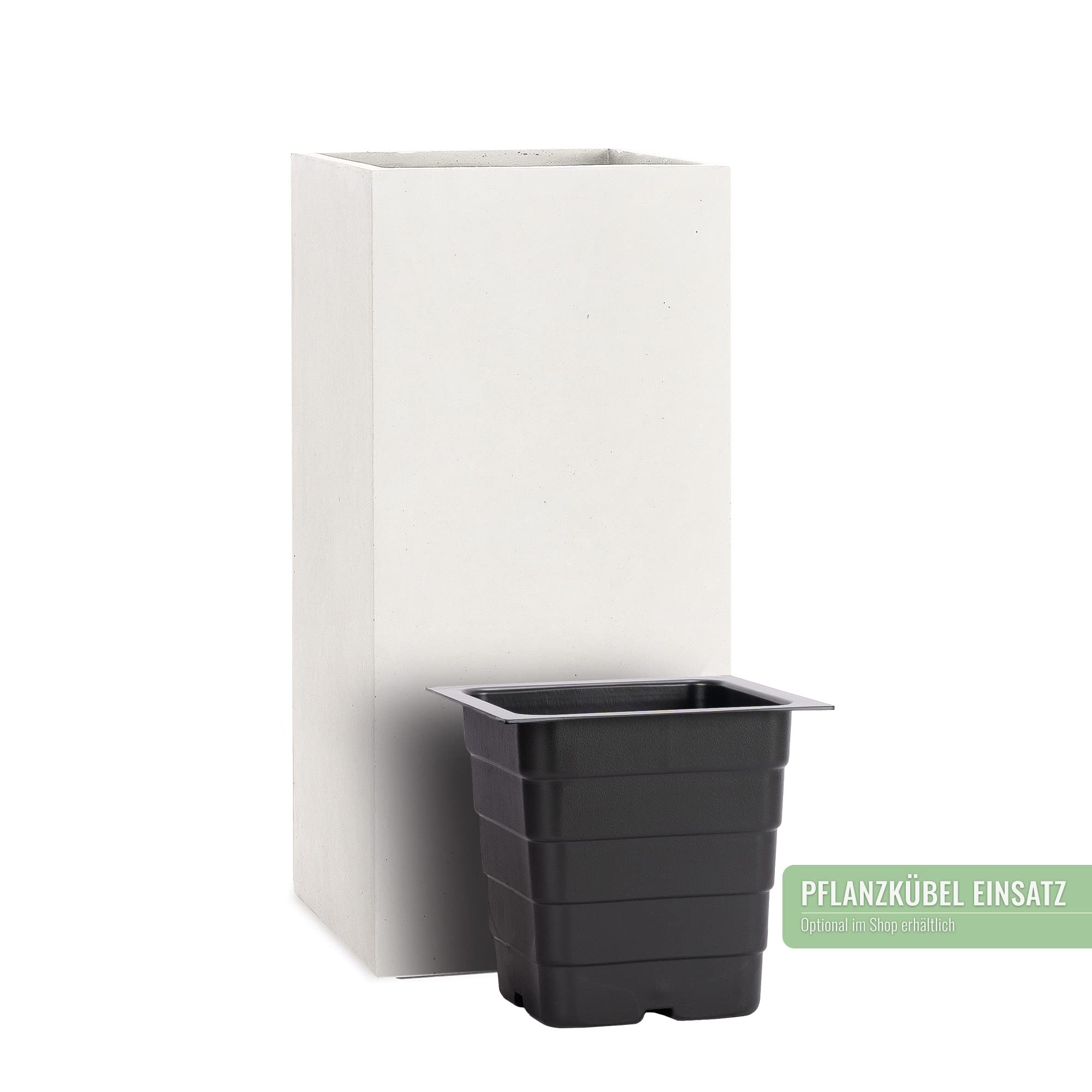 Pflanzwerk® Donica na rośliny Tower Sand 60 x 28 x 28 cm, odporna na mróz, ochrona przed promieniowaniem UV, towar wysokiej jakości