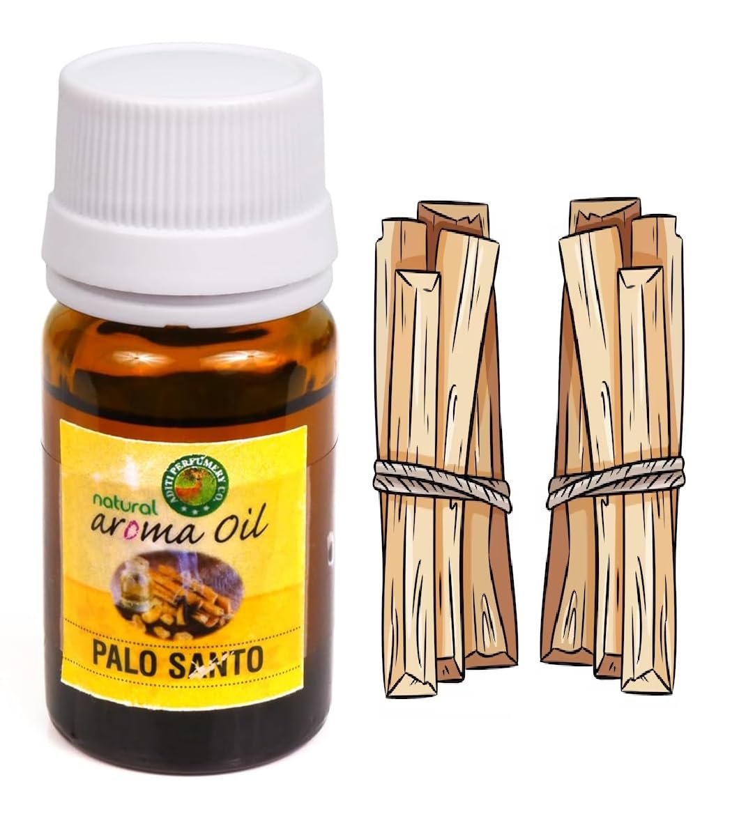 Palo Santo Aroma Oil for aroma burner, Room freshner, Diffuser, Aromatherapy |Pure Organic, Natural, Alcohol-Free, Chemicals Free, No Synthetic Color or Fragrance |10ml
