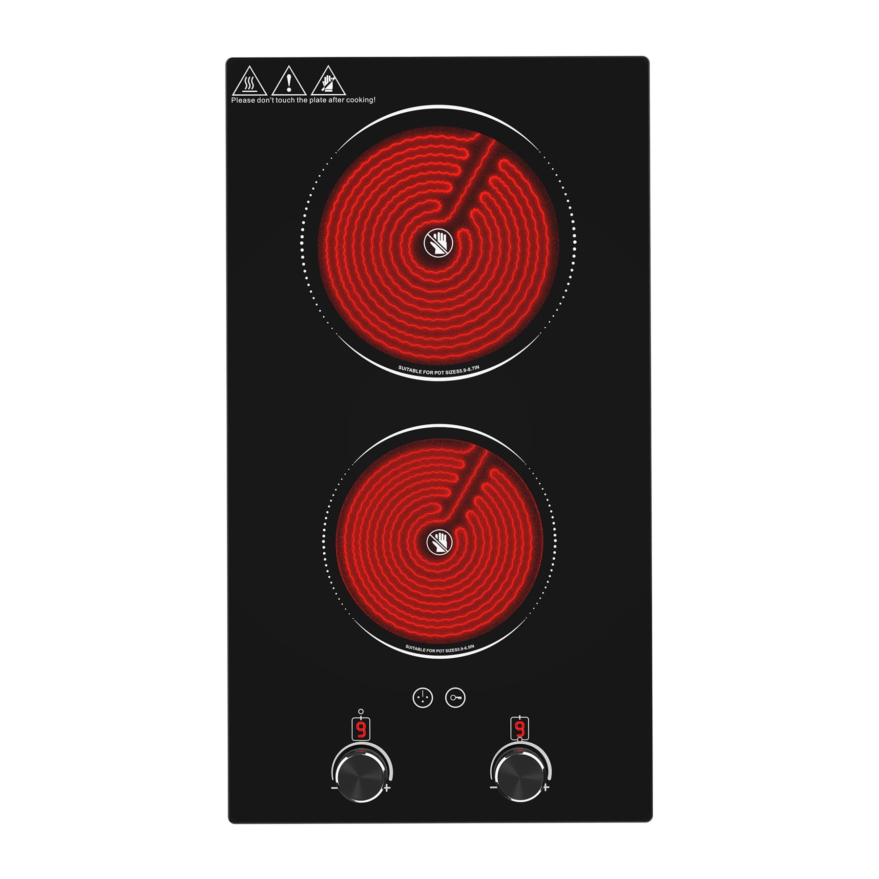 GTKZW Knob Control Electric Cooktop