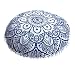 GIAOGIAO Cojín De Suelo Almohada Almohada Redonda Cubierta Enorme Lanza Cojín Almohada Caso Decorativo De La Cubierta De La Meditación (Color : Blue, Size : 43x43cm)