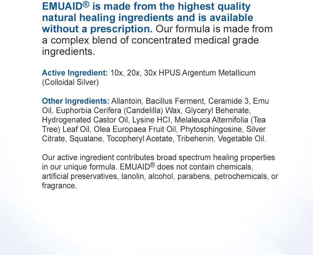 EMUAID Ointment - Eczema Cream. Regular Strength Treatment. Regular Strength for Athletes Foot, Psoriasis, Jock Itch, Anti Itch, Rash, Shingles and Skin Yeast Infection. : Health & Household