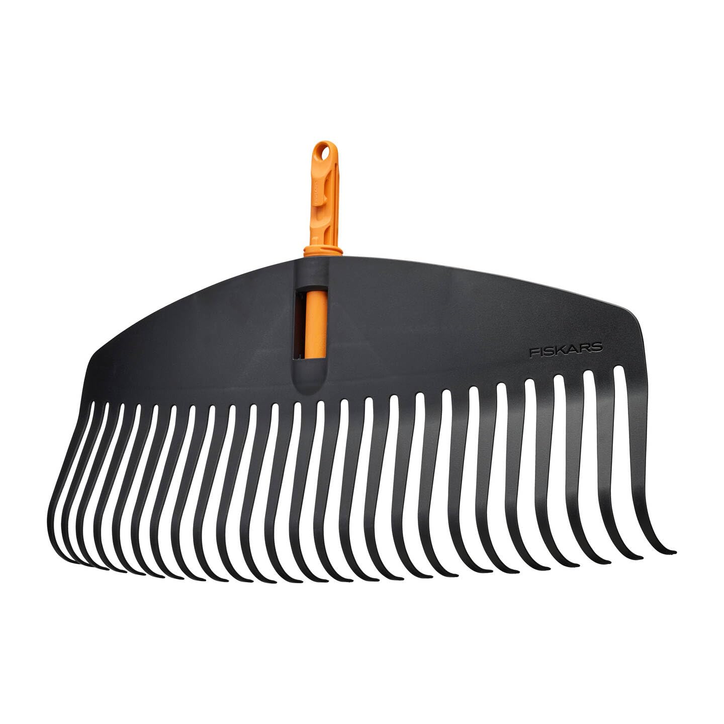Fiskars OneClick Rastrillo de Hojas L, Accesorio Escoba en Abanico para Jardines Grandes, Cambio sin Esfuerzo en un Clic, Ancho: 51cm, Negro/Naranja, 1080673