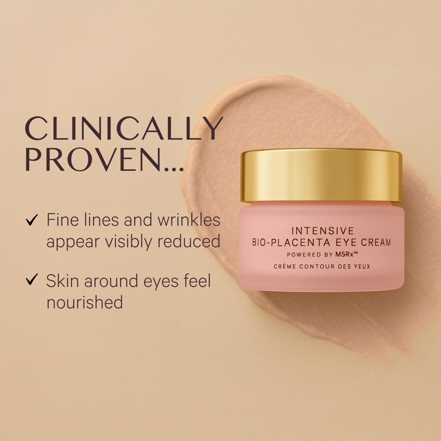 MZ SKIN Intensive Bio-Placenta Eye Cream 0.5 fl oz | Advanced Firming Eye Cream with Bio-Placenta & Multi-Layer Hyaluronic Acid | Lifts, Hydrates & Brightens