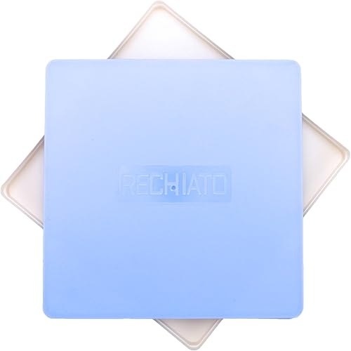 Miniatura 9 de RECHIATO 8 bandejas de clasificación de rompecabezas con tapa de 8 x 8 pulgadas, bandejas de rompecabezas de alta calidad, regalo para amantes de