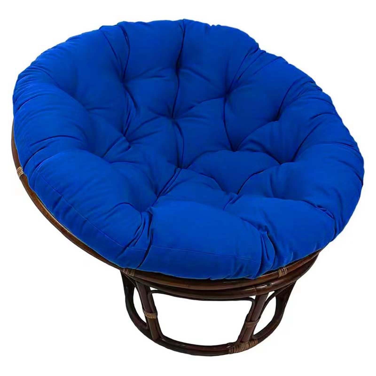 LUYAYW Hanging Basket Seat Cushion - Thick Leisure Hanging Basket Chair Cushion, Washable Round Patio Seat Cushion for Indoor Outdoor Swing Chair Office Rocking Chair(Royal blue,80 * 80cm)