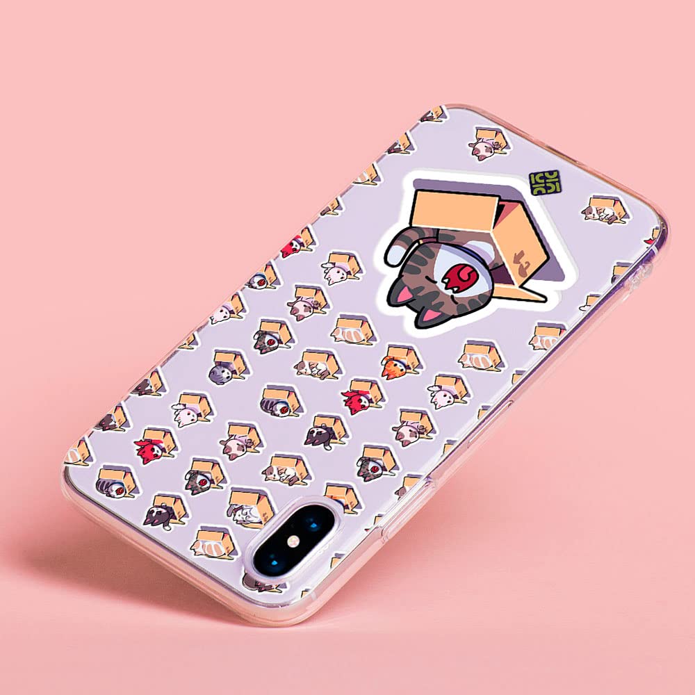 HopMore Cover per iPhone XR Trasparente Silicone con Disegni TPU Morbido Custodie iPhone XR Belle Trasparenti Antiurto Case Sottile Slim Caso Molle - Gatto