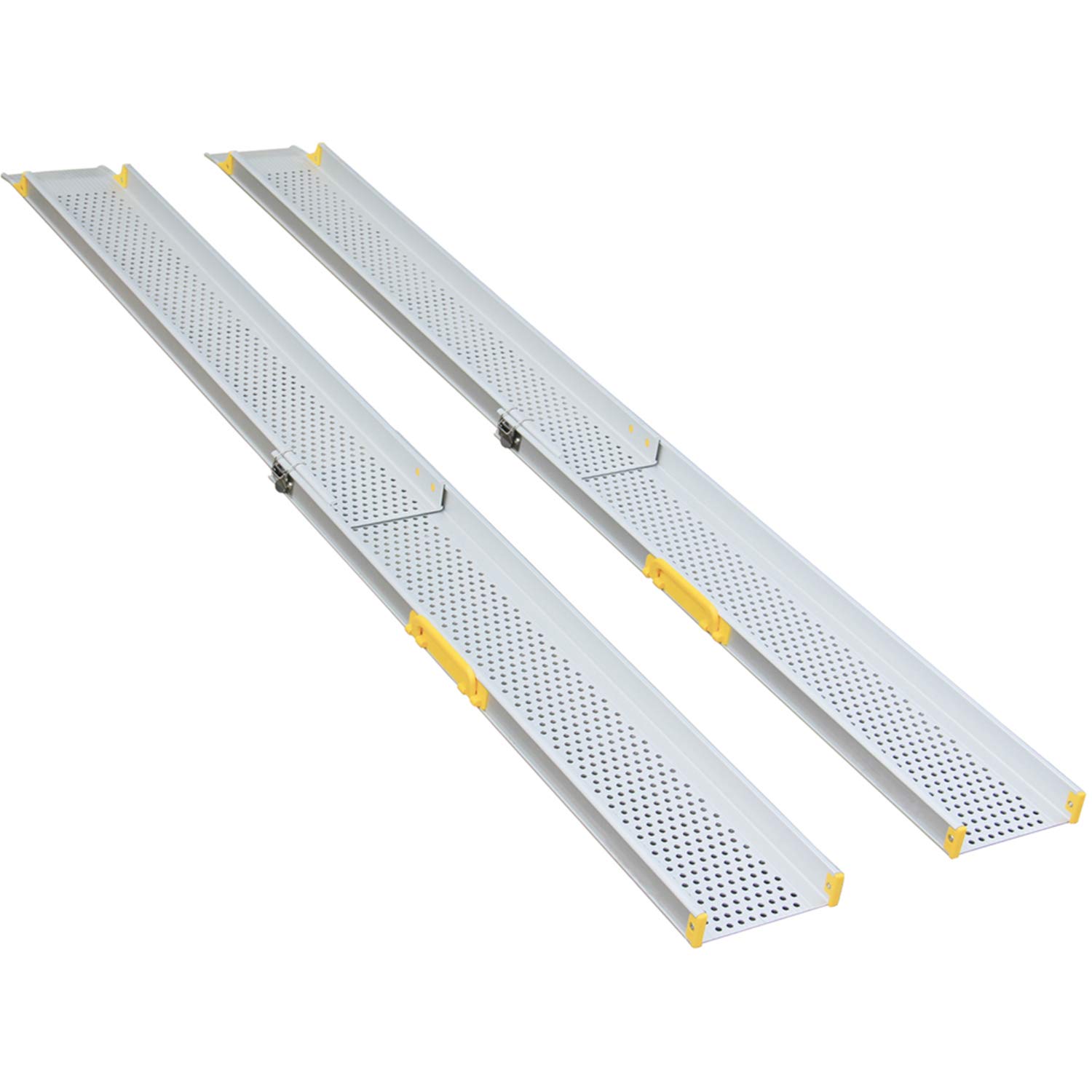 Aluminiowa rampa teleskopowa klasy premium do wózków inwalidzkich, szyna najazdowa, rampa progowa – do 213,3 cm (MR10719-7)
