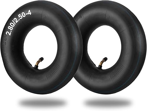 2.802.50-4" Tubos internos, 2 unidades de alta resistencia 2.80 2.50-4280250-4 Tubo interno de neumático de repuesto con válvula doblada para