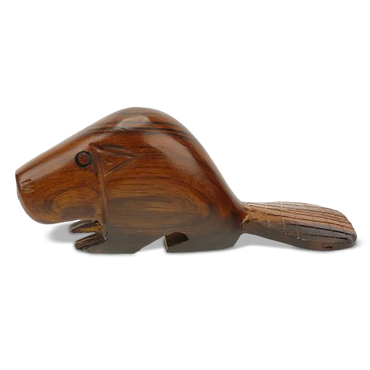 Sunland Artisans 5in Long Beaver Genuine North American Ironwood Art Carving - Wildlife Decor
