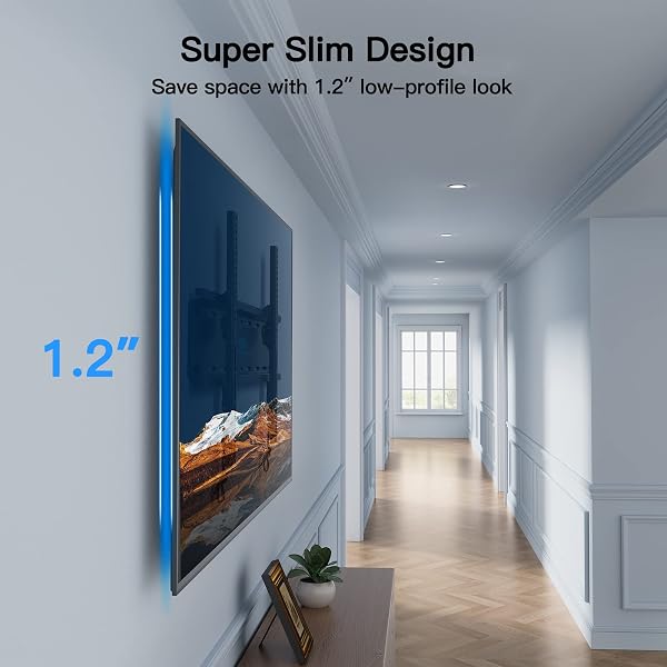 PERLESMITH Tilting TV Wall Mount Bracket Low Profile for Most 23-60 inch LED LCD OLED, Plasma Flat Screen TVs with VESA 400x4 - 4