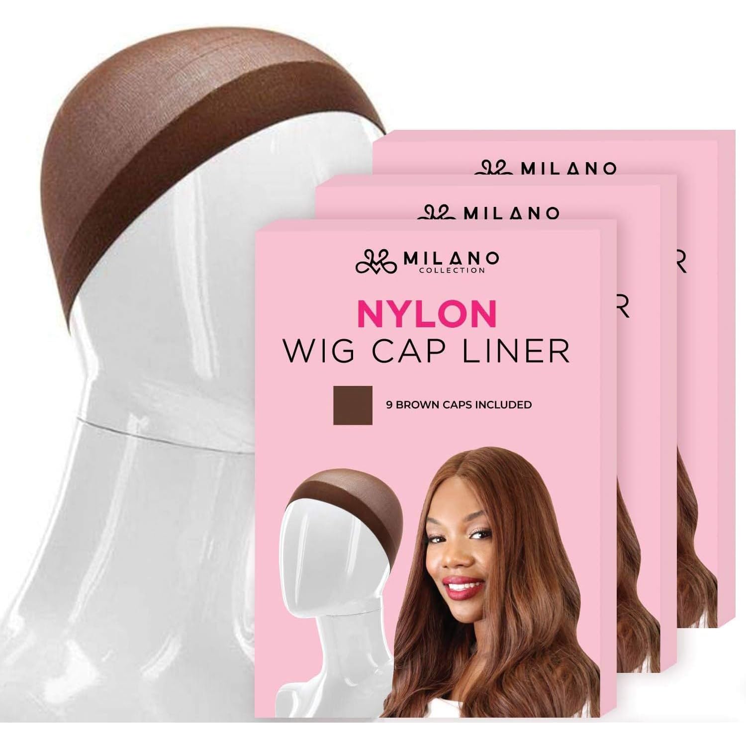 MILANO COLLECTION Wig Caps for Women | Premium Breathable, Stretchable, Nylon Bald Wig Cap Liner Stocking for Wigs and Lace Front Wigs, Hair Cap,