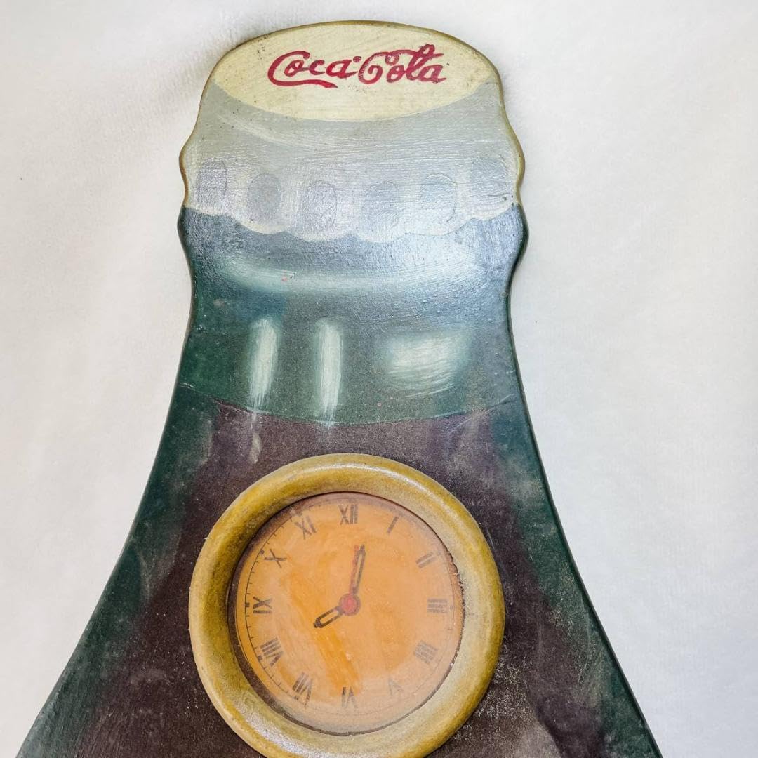 コカ コーラ レトロ 看板 木製 時計レトロ アンティーク什器X755 希少