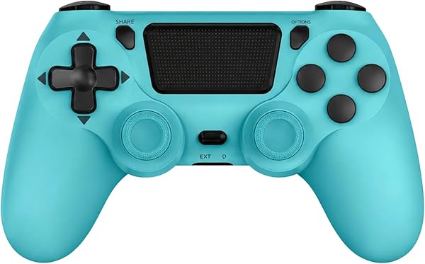 Glitfix Wireless Controller für P4,Game Controller Kompatibel mit P4/Slim/Pro, Gamepad Joystick mit 1000-mAh-Akku, Turbo-Funktion und Audiobuchse