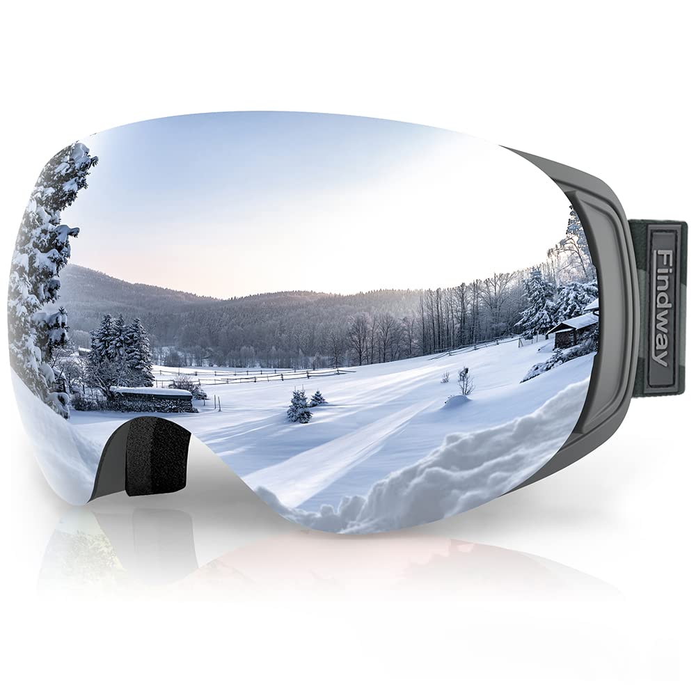findway Ski Goggles OTG for Women Men Adult Youth-Over Glasses Snow Goggles-Interchangeable Lens