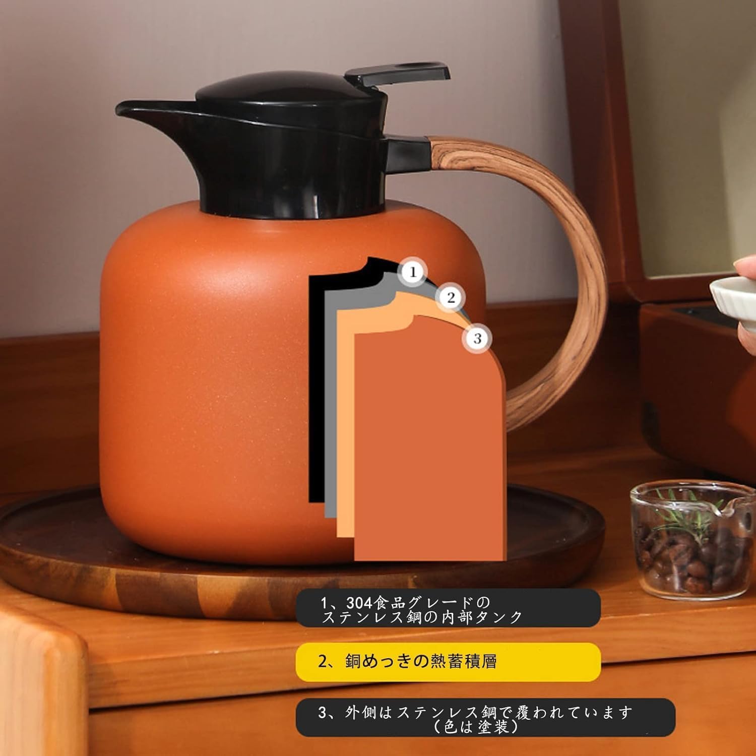 ポット 保温 卓上ポット 保冷ポット ステンレスポット 魔法瓶 2リットル おしゃれ 保温 家庭用やかん 高い保温効力 家庭用 オフ