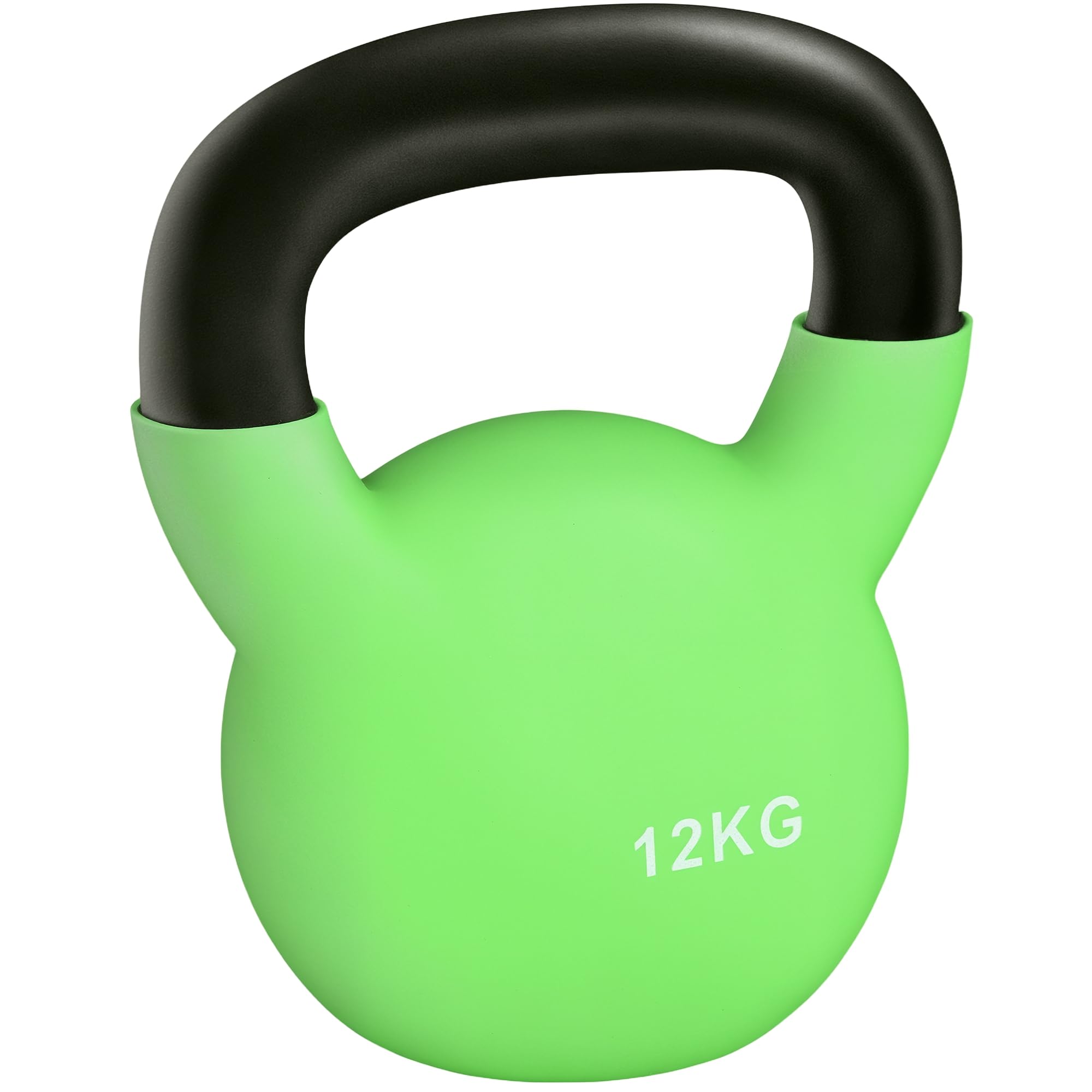 HOMCOM Kettlebell 12kg Kettle Bell with Non-Slip Handle for Home Gym, Green