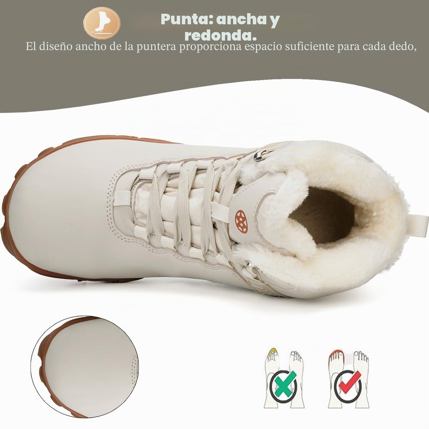 Botas Barefoot Invierno Hombre Mujer Impermeable | Forradas cálido,Antideslizant,Botines de Nieve,Cómodas,Outdoor
