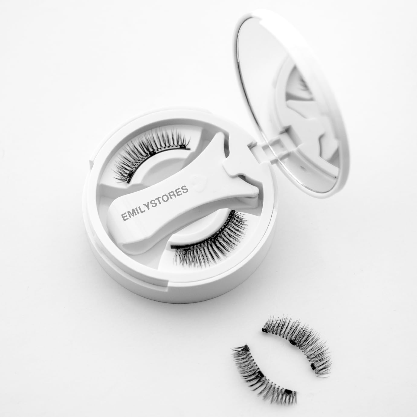 EMILYSTORES Magnetic Eyelashes, Natural Black, Reusable False Lashes with Applicator, No Glue Required (MLT08)