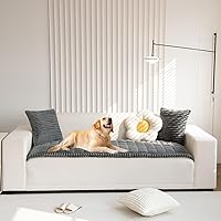 Vista 10 de Fundas de sofá antideslizantes y mullidas para mascotas, fundas de cojín lavables para perros grandes Marrón