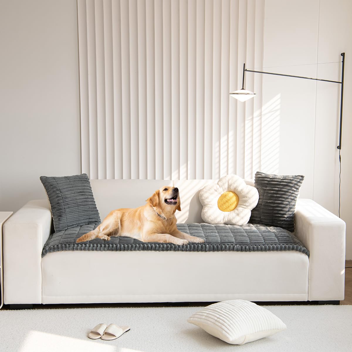 MOYORA New Thick Sofa Covers Washable - Couch Seat Cover Pet Dog Pet Bed Mat Chair Pads 3 5 Love Seater Non-Slip Slipcovers Furniture Protector for Living Room