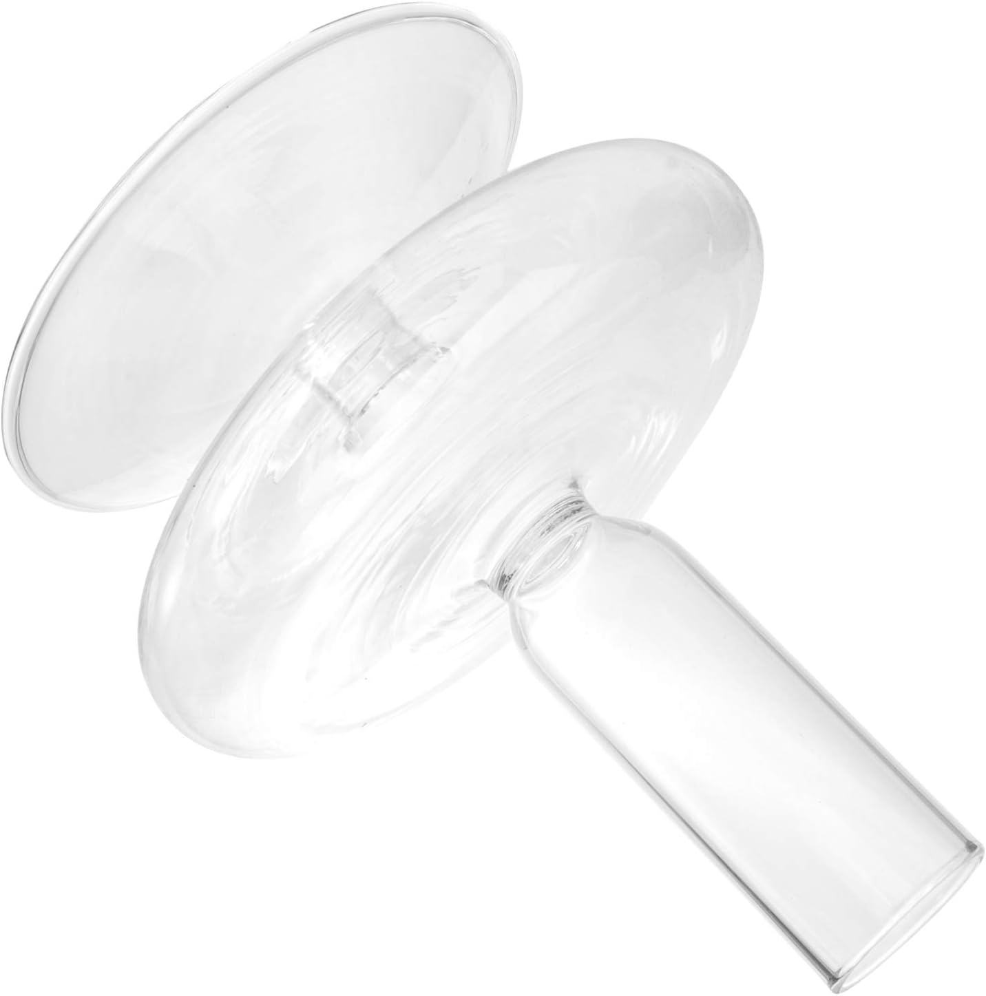 PRETYZOOM Clear Glass Candle Holders Glass Pillar Candle