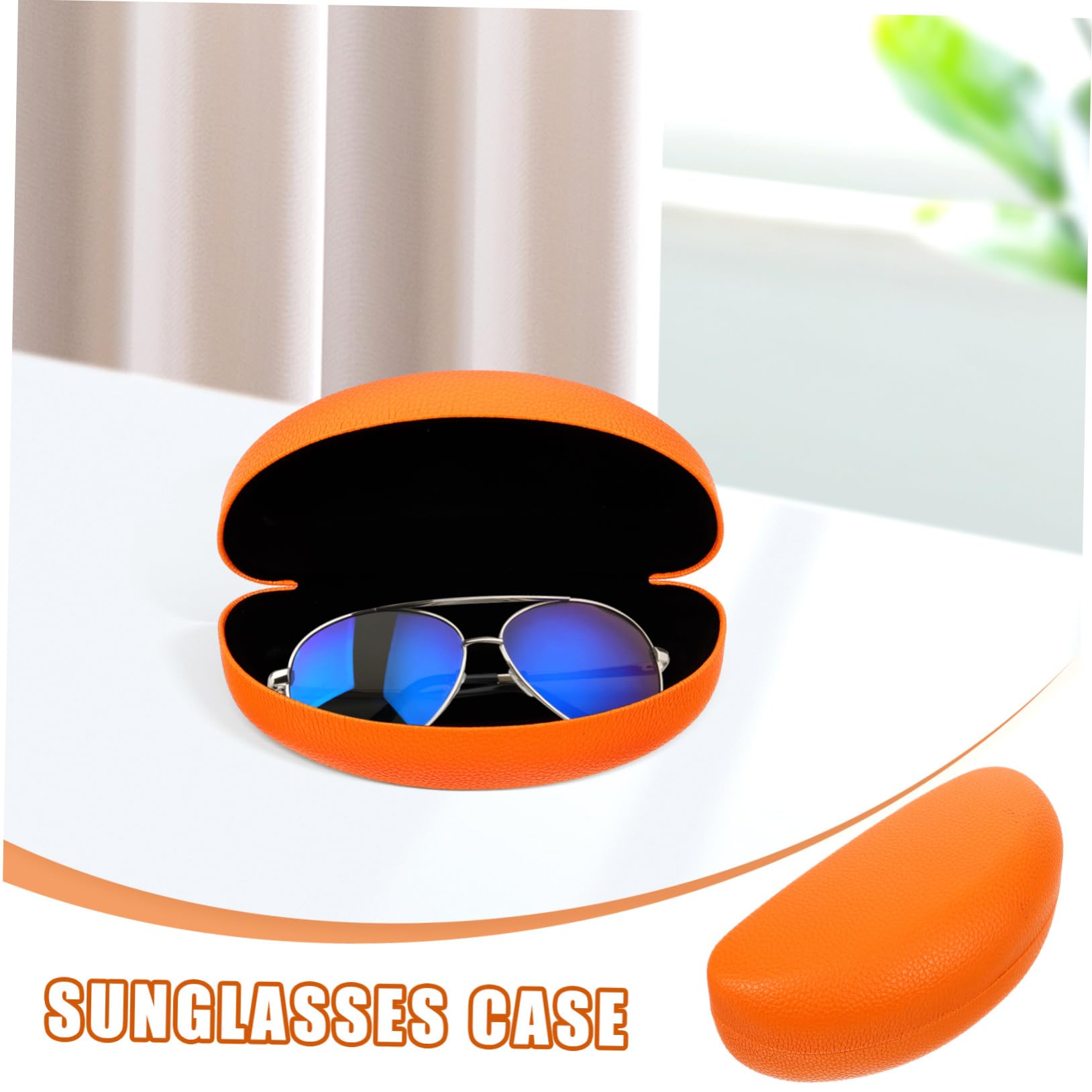 Healeved 5 Set Custodia Per Gli Occhiali Organizer Occhiali Porta Occhiali Protettivo Argento Catena Contenitore Per Occhiali Da Sole Da Viaggio Custodia Per Occhiali Pu Orange 2 Pezzi * 5