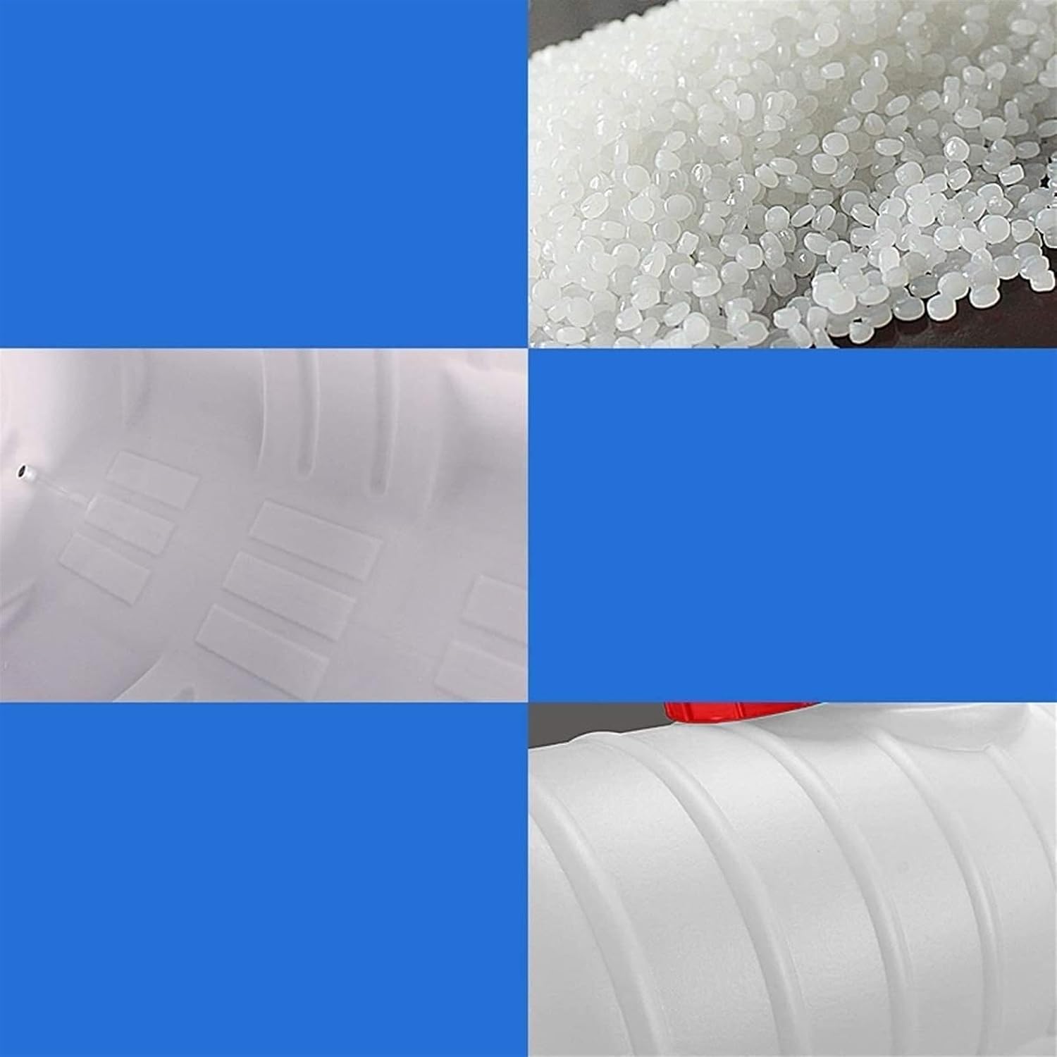 Large Capacity Water Tank Plastic Water Bucket Horizontal Square Water Storage Tank with Cover and Valve for Household Water Camping Outdoor Self-Driving Tour