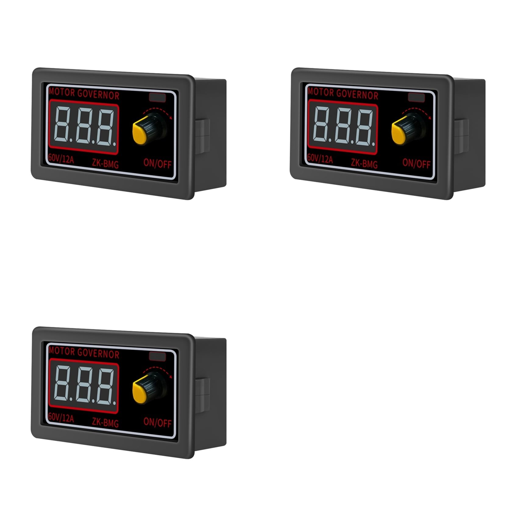 Jnchdghwa As Shown 3X Pwm Dc Motor Speed Controller Motor Fan Controller With Display Motor Controller 9-60V/12A /500W
