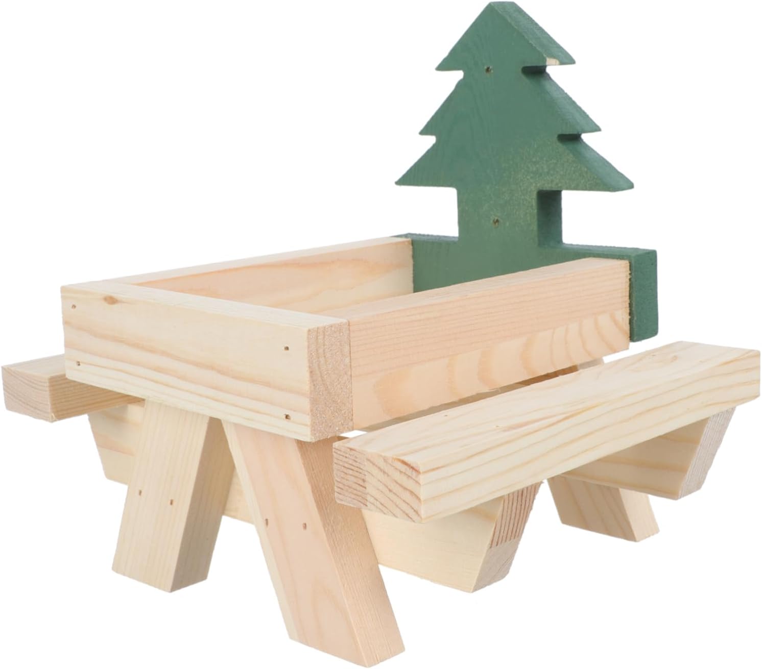 GALPADA 1Pc Squirrel Feeder Picnic Table for Backyard Acorn and Peanut Holder Food Storage for Squirrels and Outdoor Dining Area