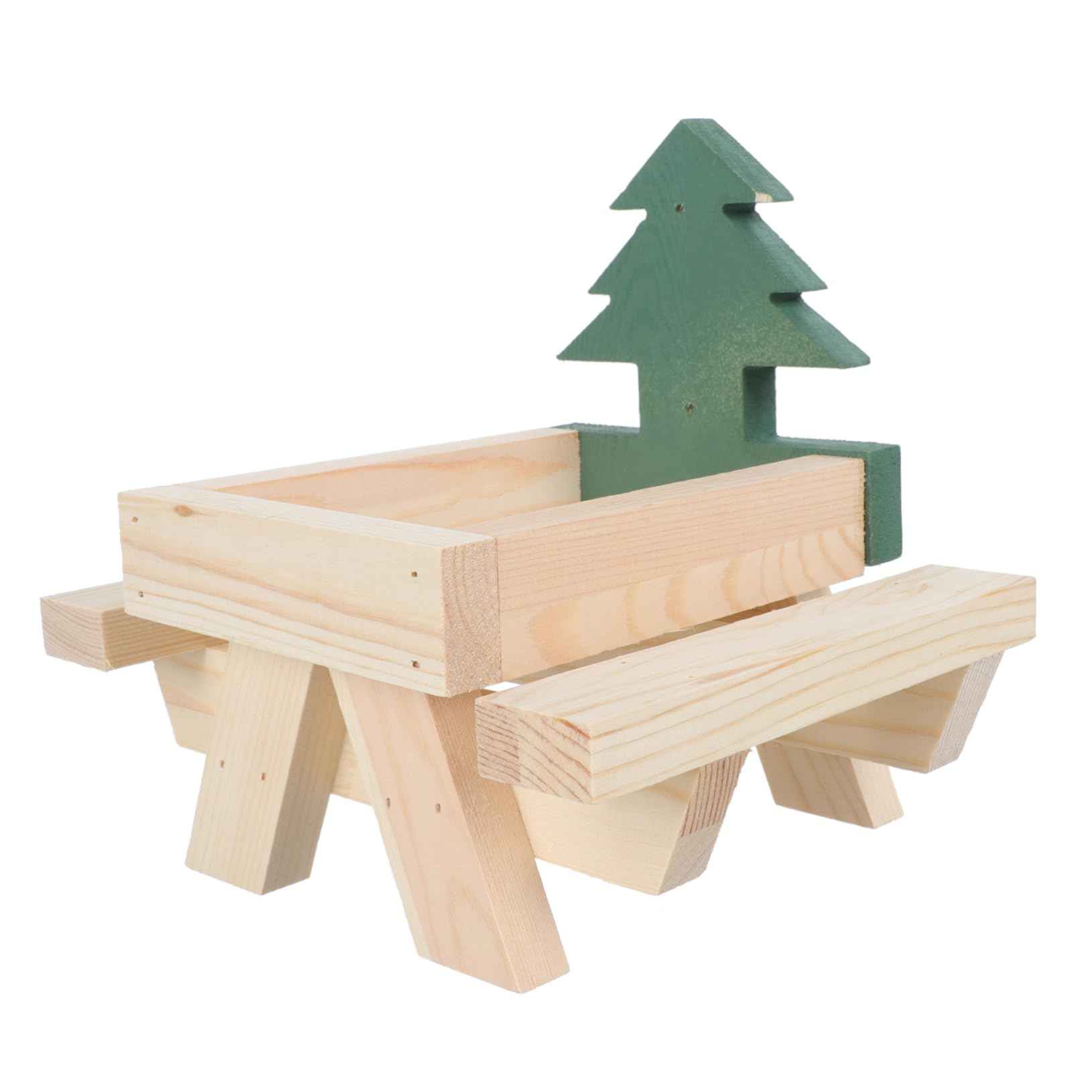 Holz Eichhörnchenfutterhaus mit Picknicktisch und Maishalter